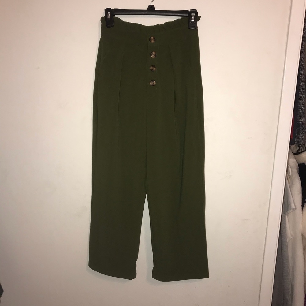 boohoo button up pants/slacks